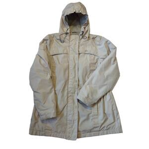 SNOZU The Platinum Collection Lined Coat Fully Lined Cinched Waist Tan Women's M